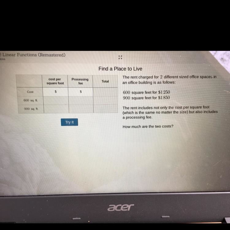 The rent charged for the different sized office spaces in an office building is as-example-1