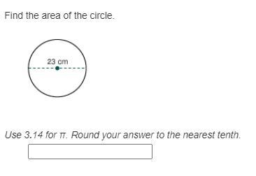 I need more helppppppppp, i have to find the area of this circle-example-1