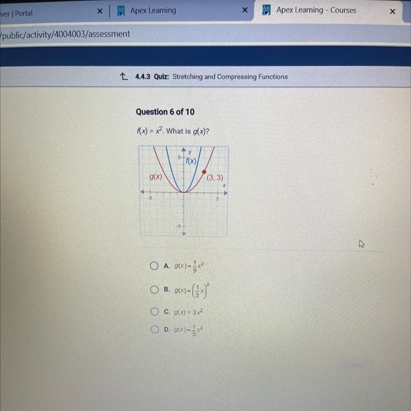 F(x)=x^2. What is g(x)-example-1