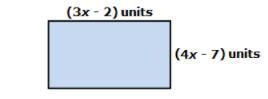 Find the area of the rectangle below. A. (12x^2- 13x + 14) square units B. (14x - 18) square-example-1