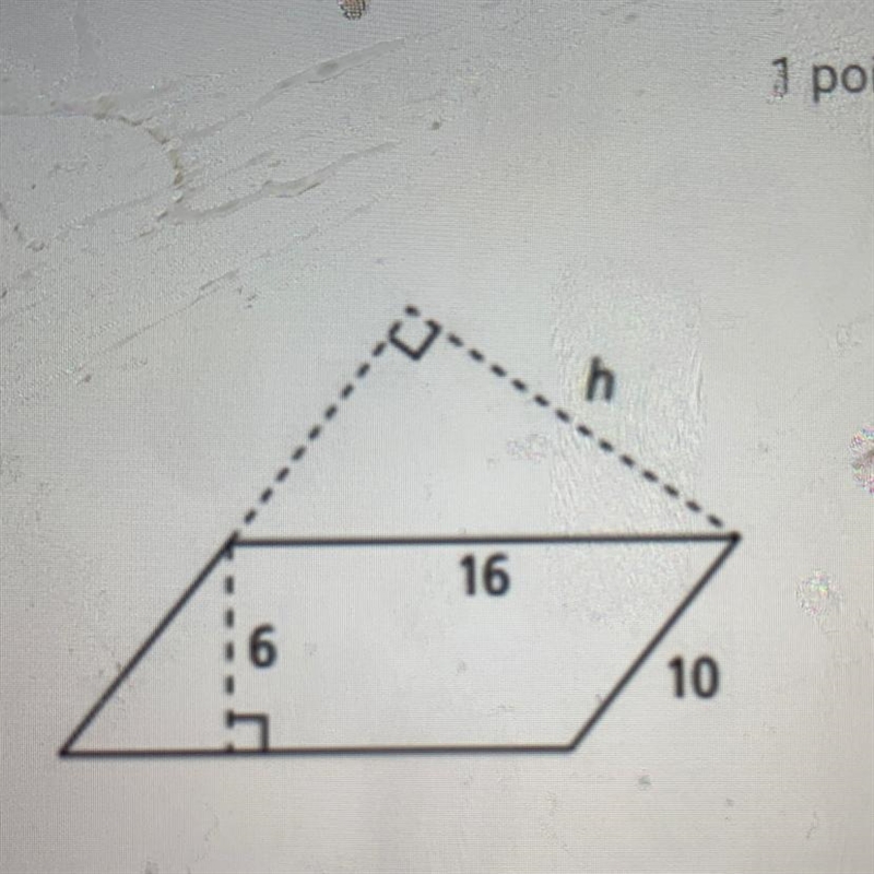 What is the value of h for the parallelogram at the right? 9.6 units 48 units 26.7 units-example-1