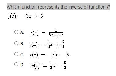 Which function represents the inverse of function f?-example-1