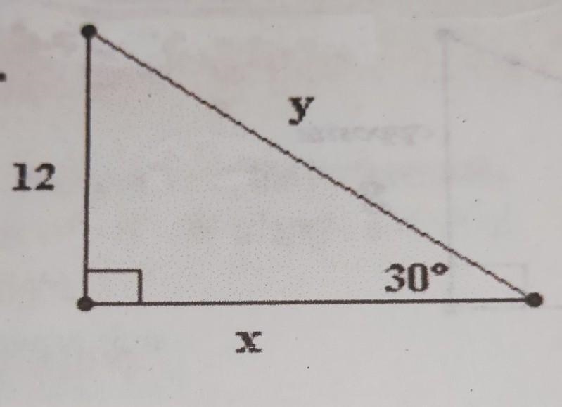 HELP, PLEASE I NEED IT! π∆π Applying the 30-60-90 Theorem, Solve this.​-example-1