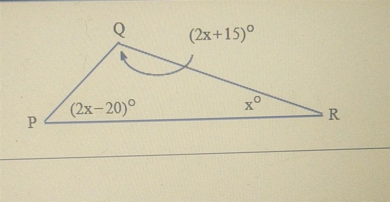 For the figure shown find the value of the variable in the measures of the angles-example-1