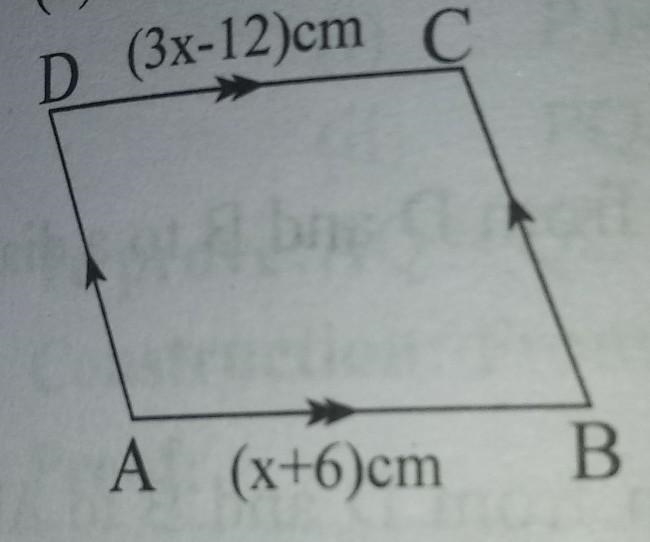 Find the value of `x´ in the given parrallelogram.​-example-1