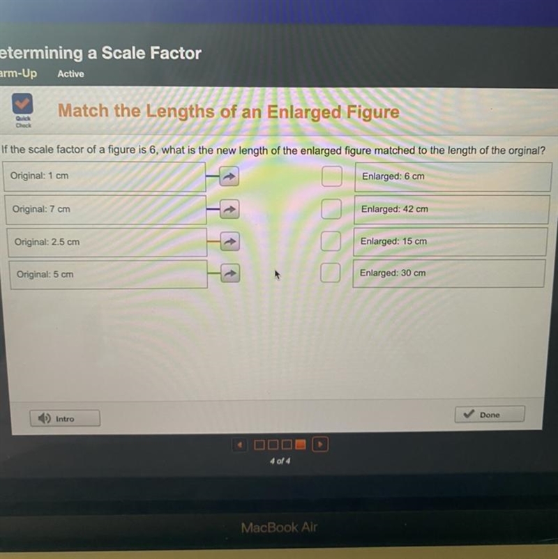 If the scale factor of a figure is 6, what is the new length of the enlarged figure-example-1