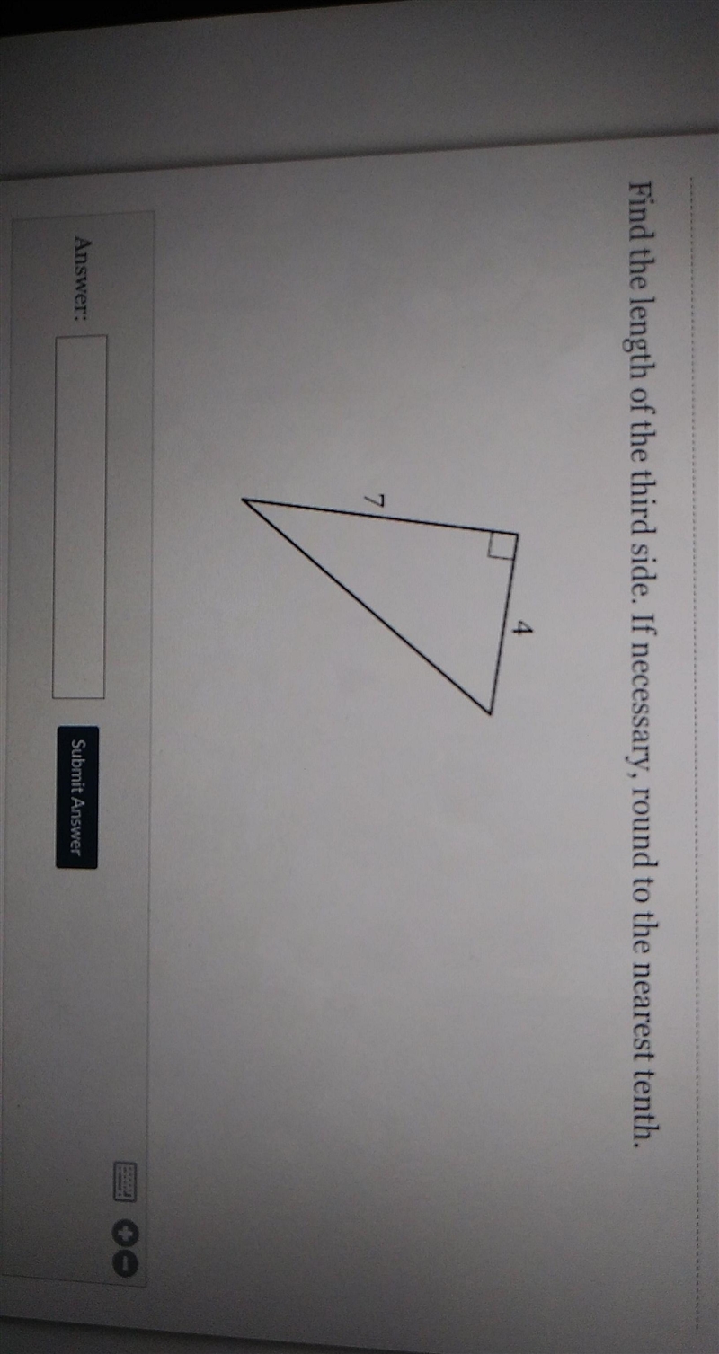 Find the length of the third side. If necessary, round to the nearest tenth.-example-1