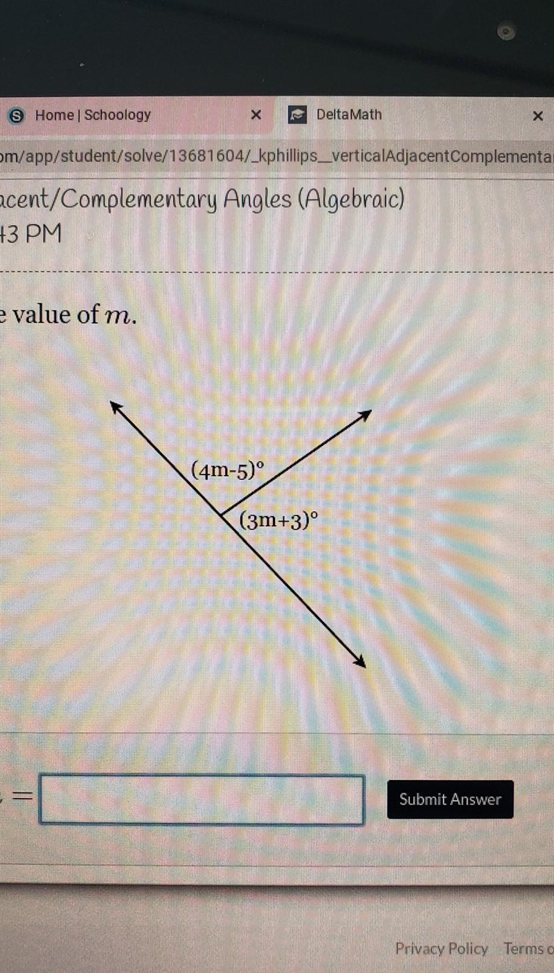 Find the value of m.​-example-1