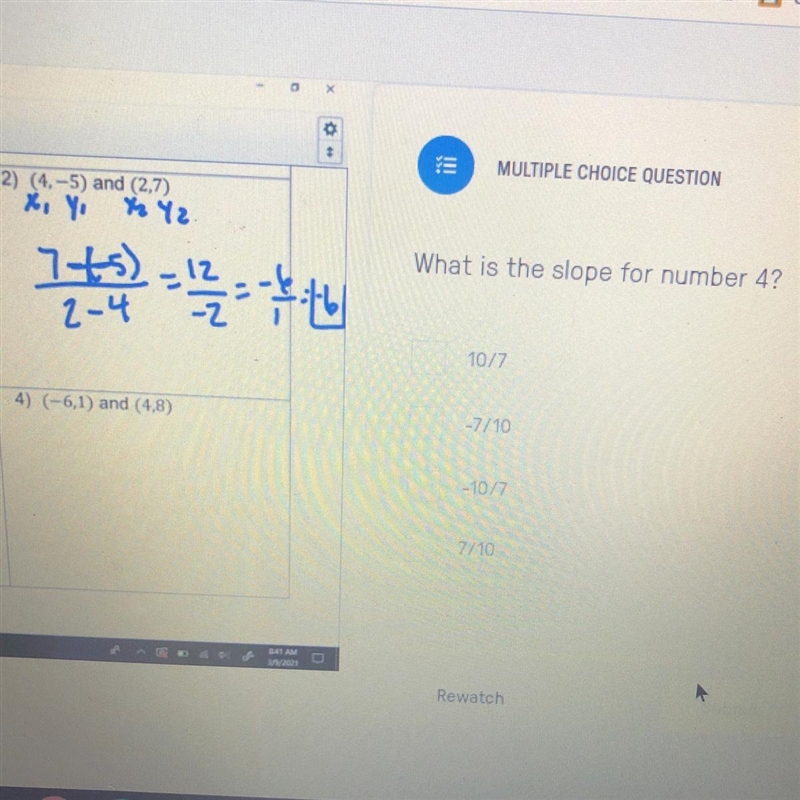 What is the slope for number 4?-example-1