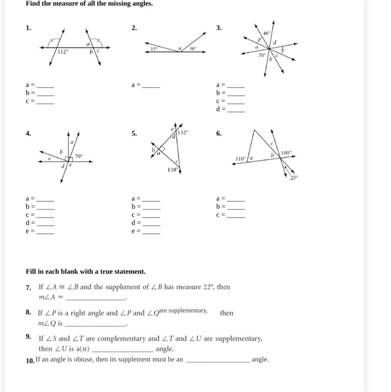 Find the missing Angles-example-1