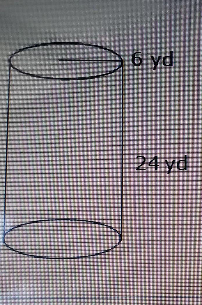 3. Find the surface area for the given cylinder. Use 3.14 for r and round to the nearest-example-1