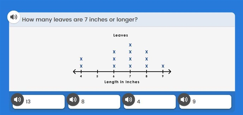 How many leaves are 7 inches or longer-example-1