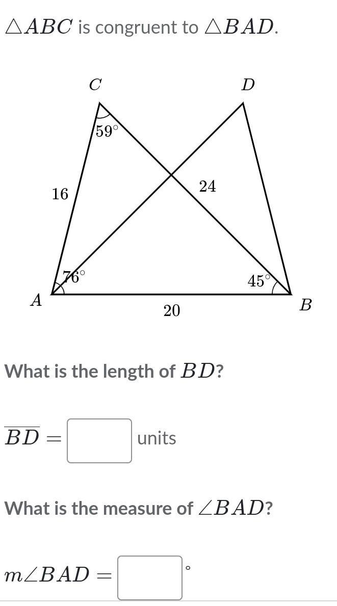 Pls help me ask you can​ value of BD = m BAD=-example-1