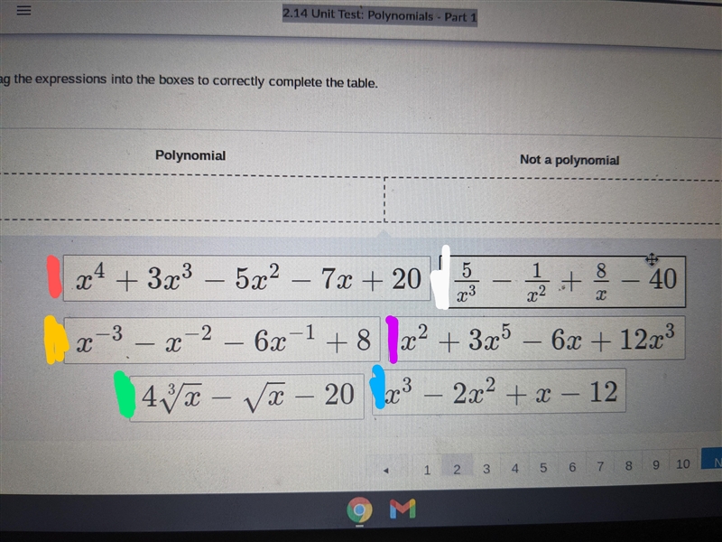 I colour coded them so it would be easy to point out what goes where Ex: Poly: blue-example-1