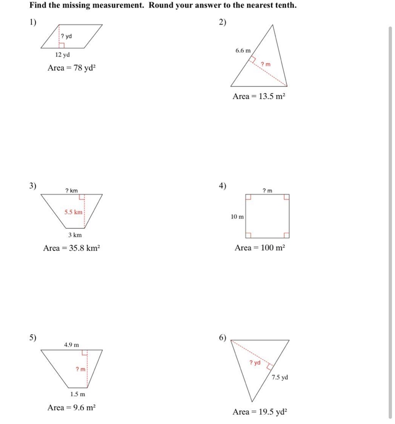 Find the missing measurement round answer to nearest tenth-example-1