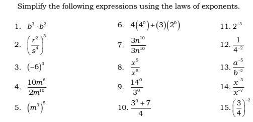 Simplify the following expressions using the laws of exponents.-example-1