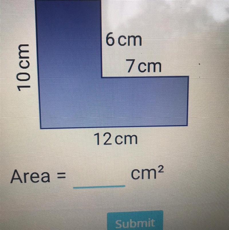 PLEASE HELP! Due in a few hours!! You need to workout the area of the shape :)-example-1