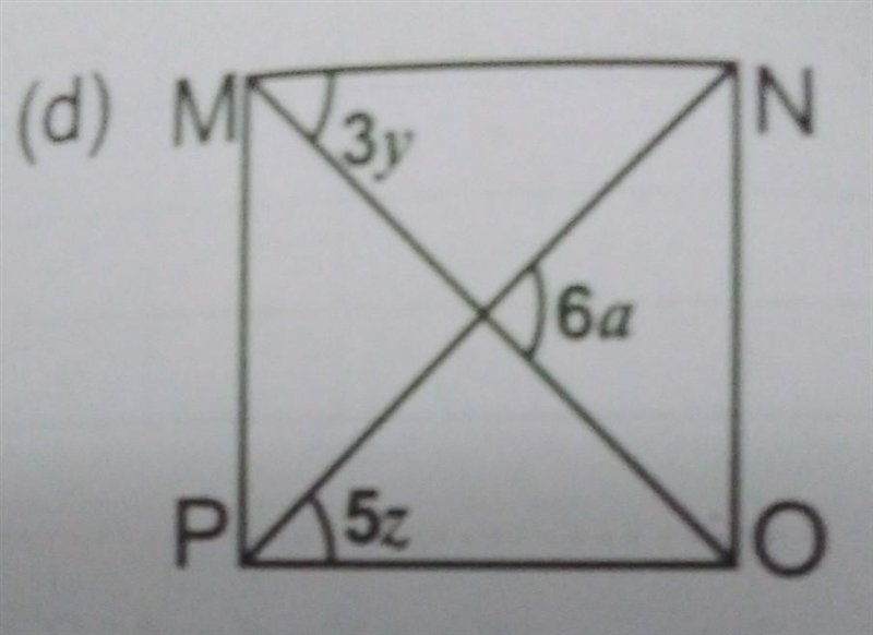 Find the value of a, y and z!!???????plz​-example-1