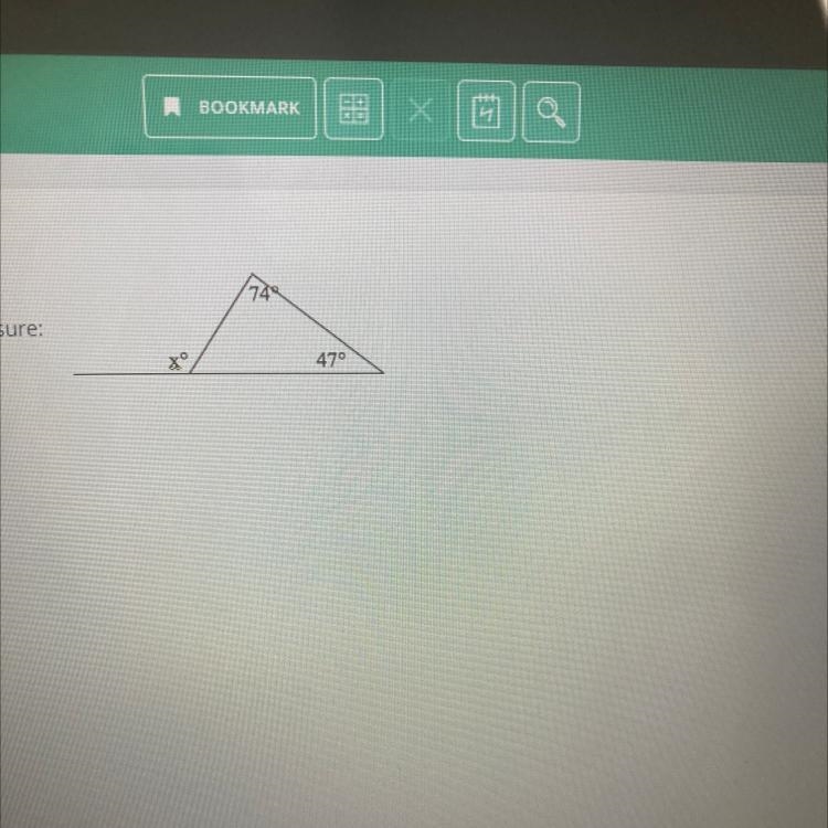 Find the exterior angle measure:-example-1