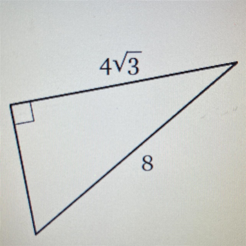 Find the length of the third side. If necessary, write in simplest radical form.-example-1