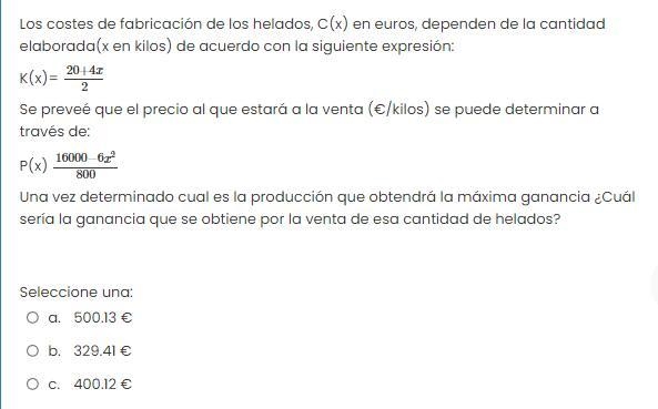 Los costes de fabricación de los helados, C(x) en euros, dependen de la cantidad elaborada-example-1