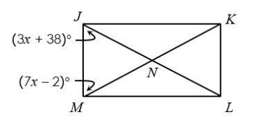 If JKLM is a rectangle, solve for x.-example-1