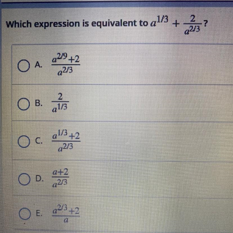 1 Which expression is equivalent to al3 + ?-example-1