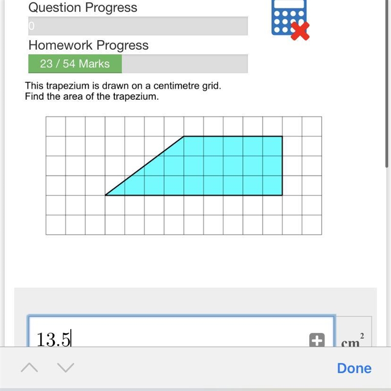 The trapezium is drawn on a centimetre grid-example-1