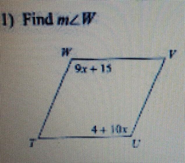 Find the measurement indicated in the parallelogram​-example-1