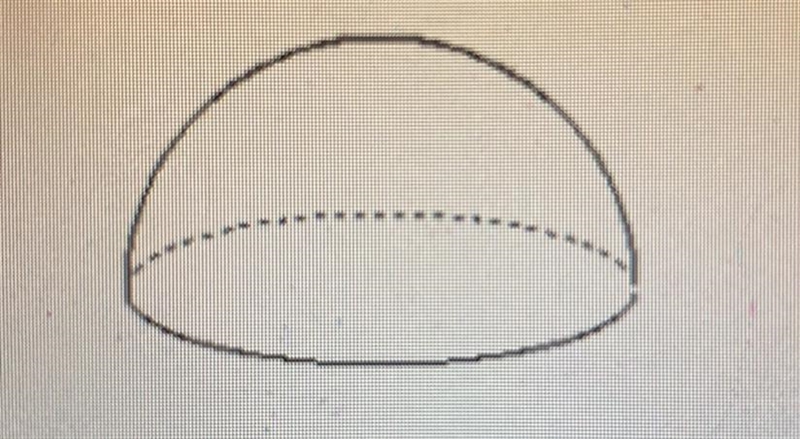 Which revolution will generate this hemisphere? Rotate a semicircle 180° about its-example-1