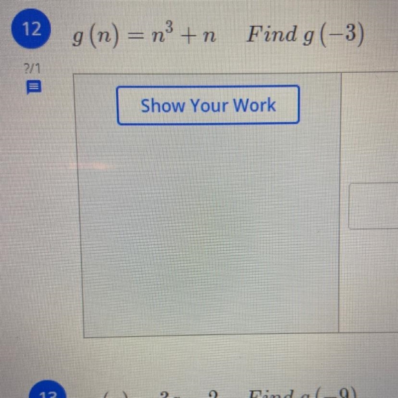 G(n)=n^3+n g(-3) help!-example-1