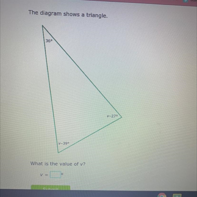 What is the value of v? Show work or explain-example-1