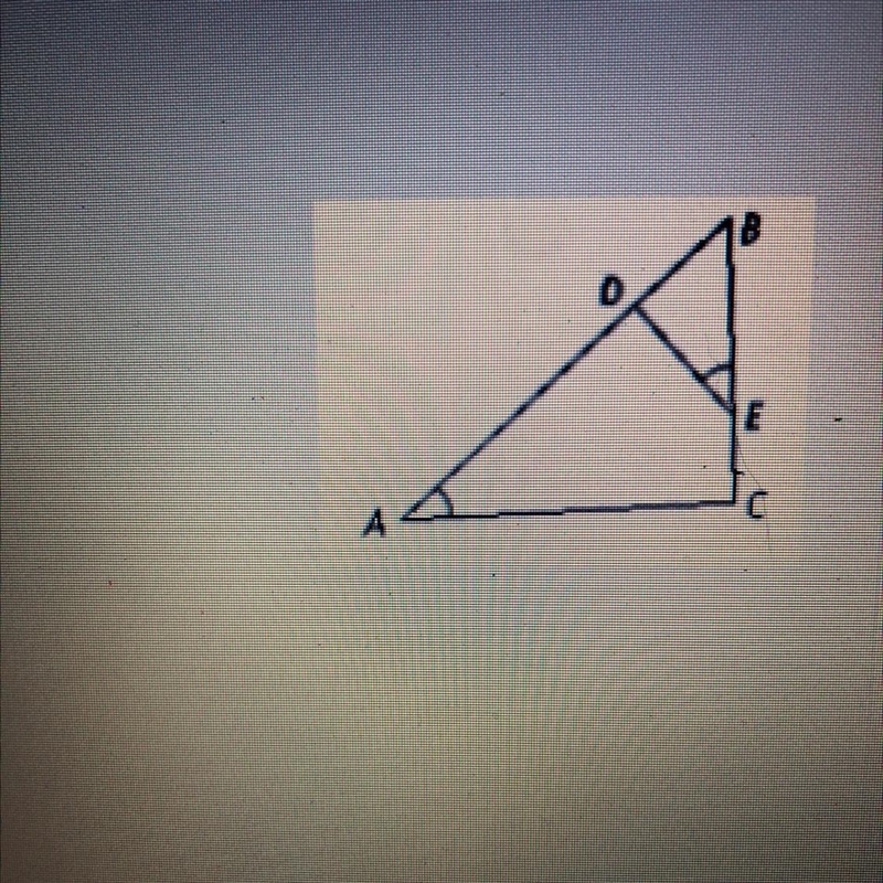 If the triangle are similar, write a similarity statement and tell whether you would-example-1