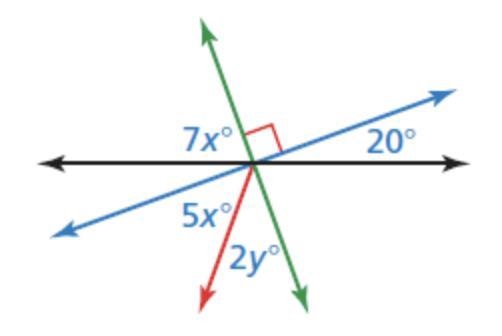 Find the values of x and y.-example-1