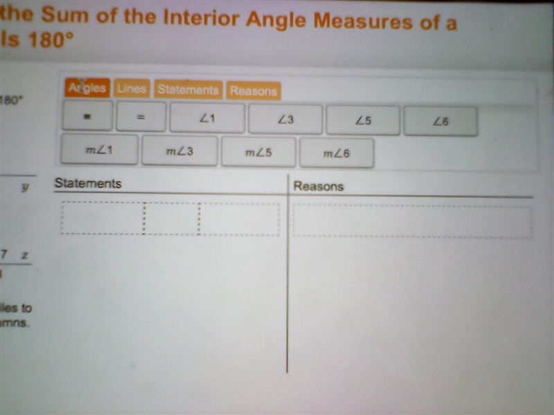 Assemble the proof by dragging tiles to the statemens and reasons columns-example-2