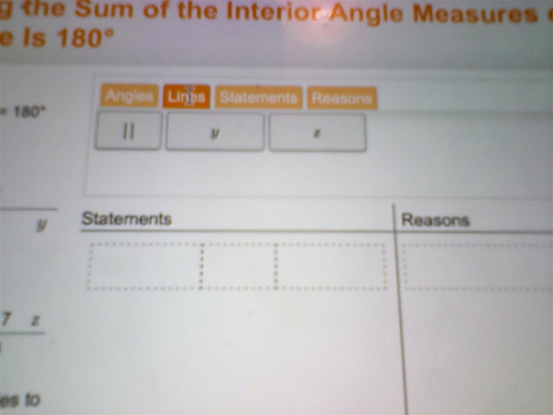 Assemble the proof by dragging tiles to the statemens and reasons columns-example-3