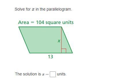 Solve for x in the parallelogram-example-1