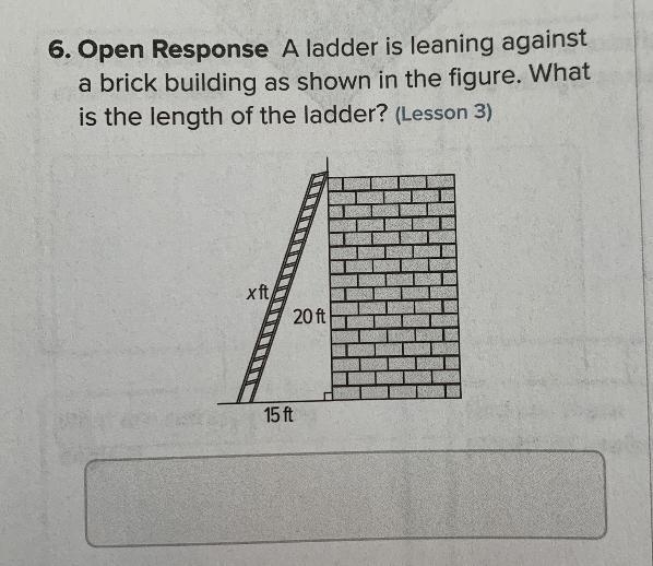 A ladder is leaning against a brick building as shown in the figure. What is the length-example-1