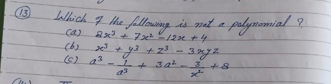 Which of the following is not a polynomial?​-example-1