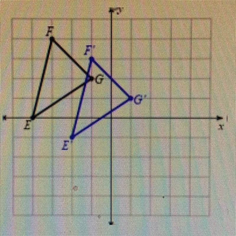 Write a rule in coordinate form for the translation from Triangle EFG to Triangle-example-1