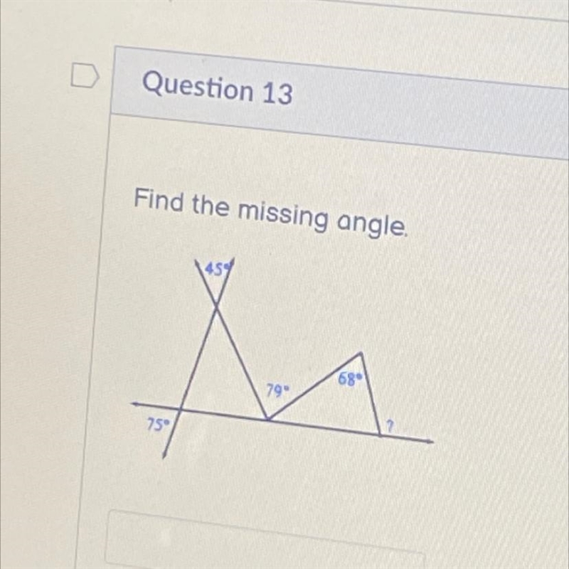 Need help pls Find the missing angle-example-1