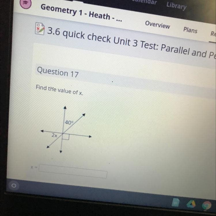 Find the value of x-example-1