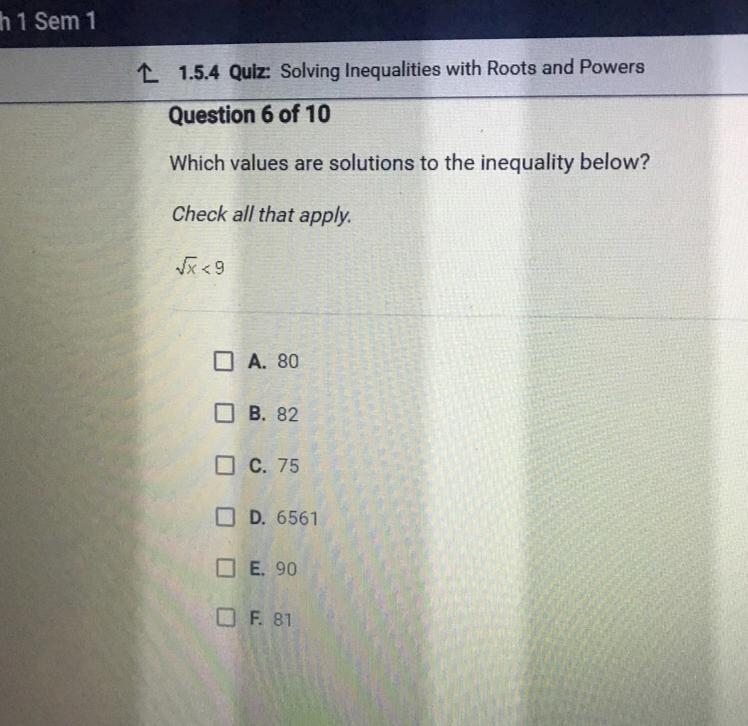 NEED HELP!! ASAPPP PLEASEEE 20 POINT Which values are the solutions to the inequality-example-1