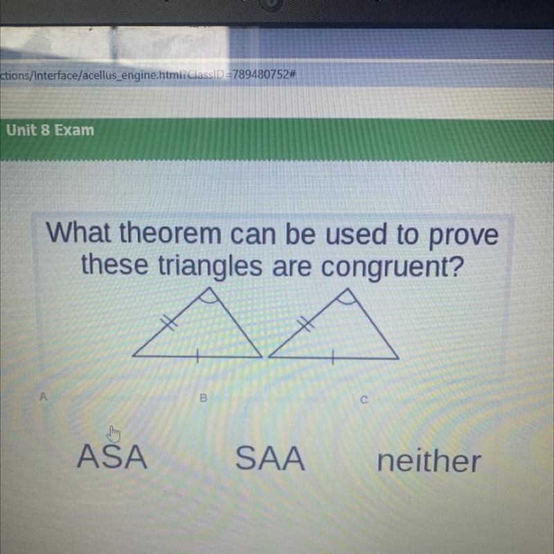 What theorem can be used to prove these triangles are congruent-example-1