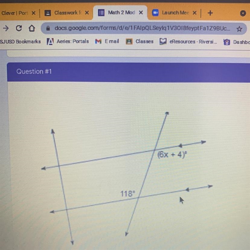 What is the value of x? i need the work for it as well thank you so much!-example-1