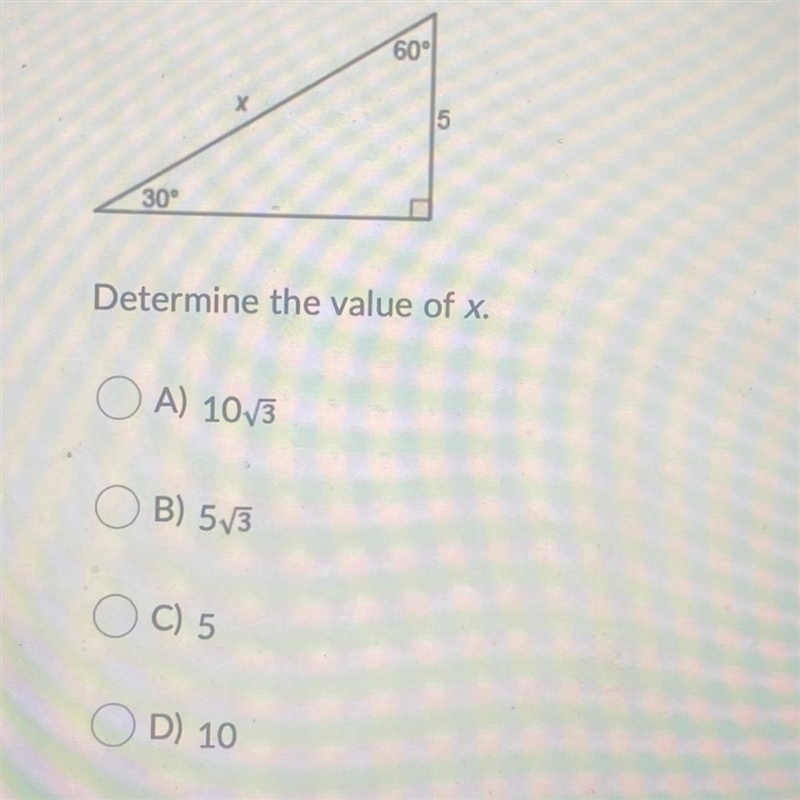 Determine the value of x.-example-1