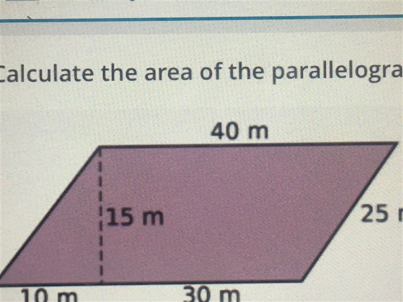 Calculate the area of the parallelogram, in m2-example-1