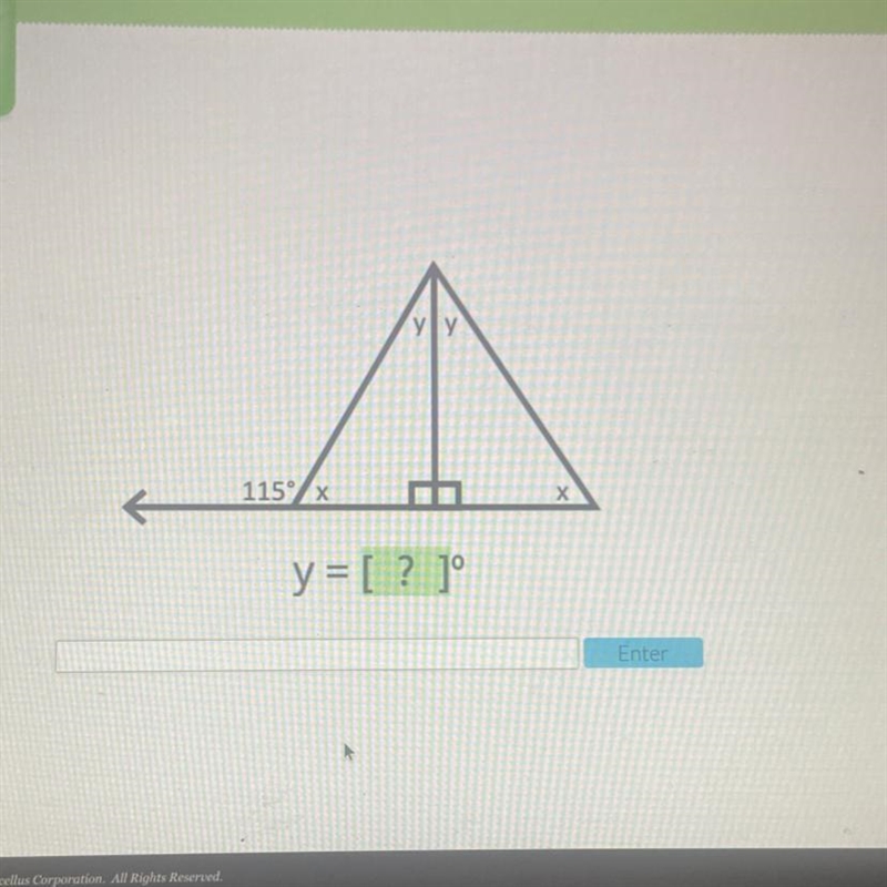 PLEASE HELP ASAP!!! Y= [?] degrees-example-1