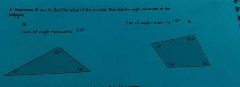 Please don’t troll find the value of the variable then find the angle measurements-example-1