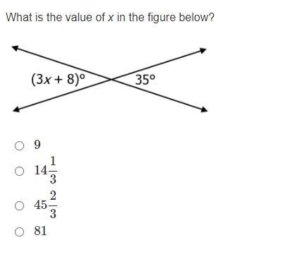 What is the value of x in the figure below?-example-1